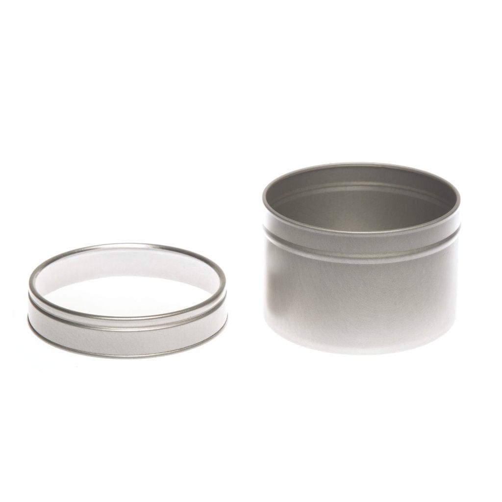 Silver Round Seamless Slip Lid Tins with Windows T0706W - Tinware Direct