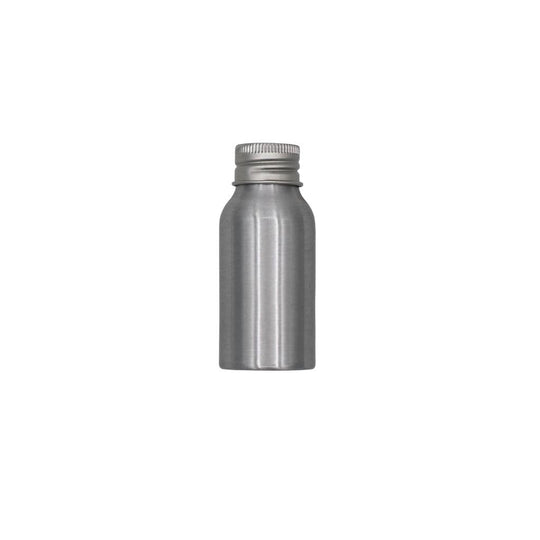 Silver Aluminium Screw Lid Bottles with Optional Pump or Spray Caps T9904 - Tinware Direct